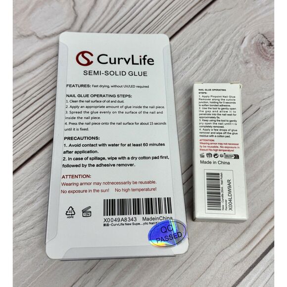 NEW unopened CurvLife Pinpoint Nail Glue Remover & Semi Solid Glue - Picture 2 of 2